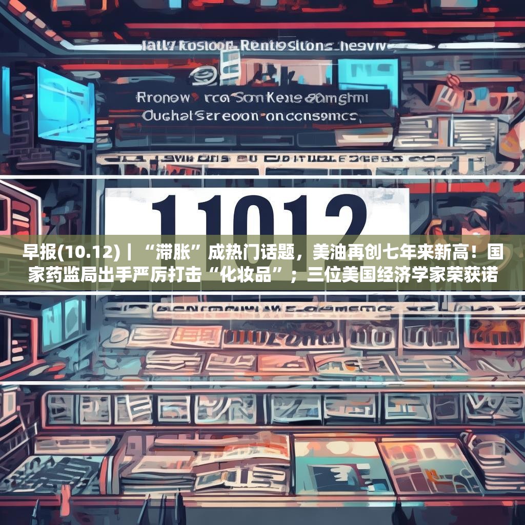 早报(10.12)｜“滞胀”成热门话题，美油再创七年来新高！国家药监局出手严厉打击“化妆品”；三位美国经济学家荣获诺贝尔经济学奖