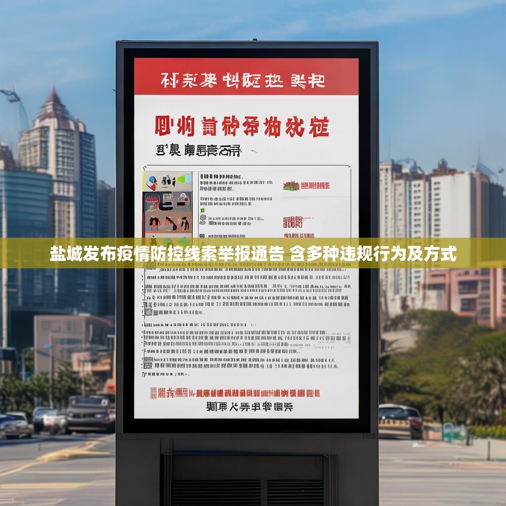 盐城发布疫情防控线索举报通告 含多种违规行为及方式