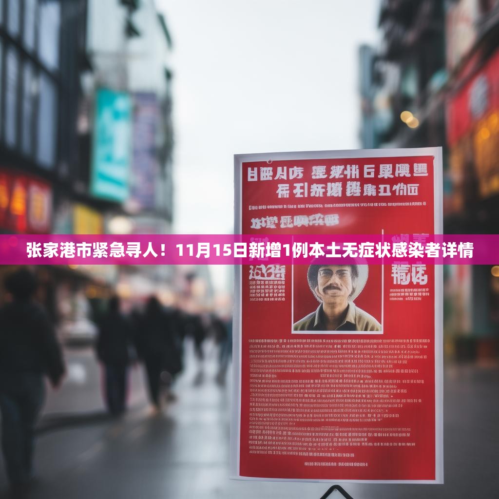 张家港市紧急寻人！11月15日新增1例本土无症状感染者详情