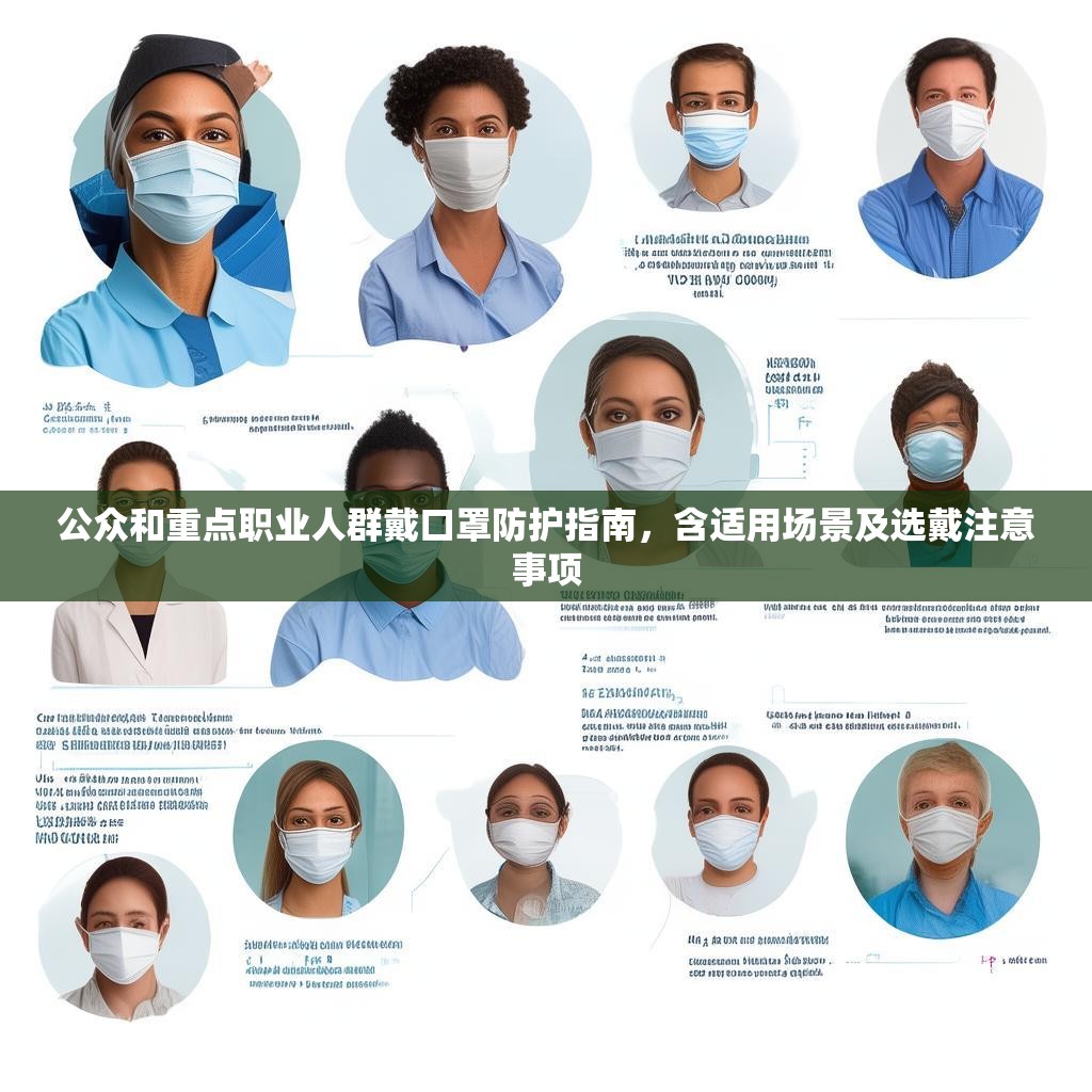 公众和重点职业人群戴口罩防护指南，含适用场景及选戴注意事项
