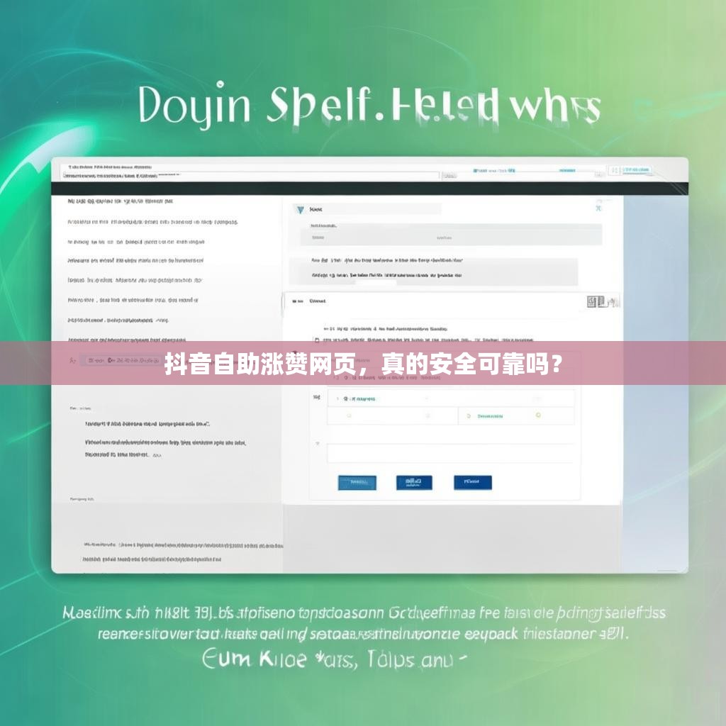 抖音自助涨赞网页，真的安全可靠吗？