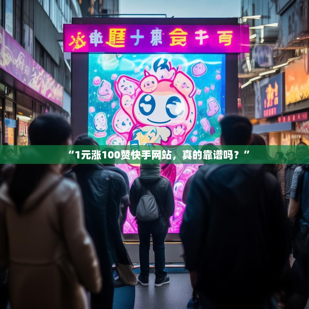 “1元涨100赞快手网站，真的靠谱吗？”