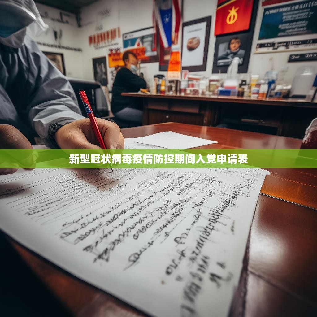 新型冠状病毒疫情防控期间入党申请表