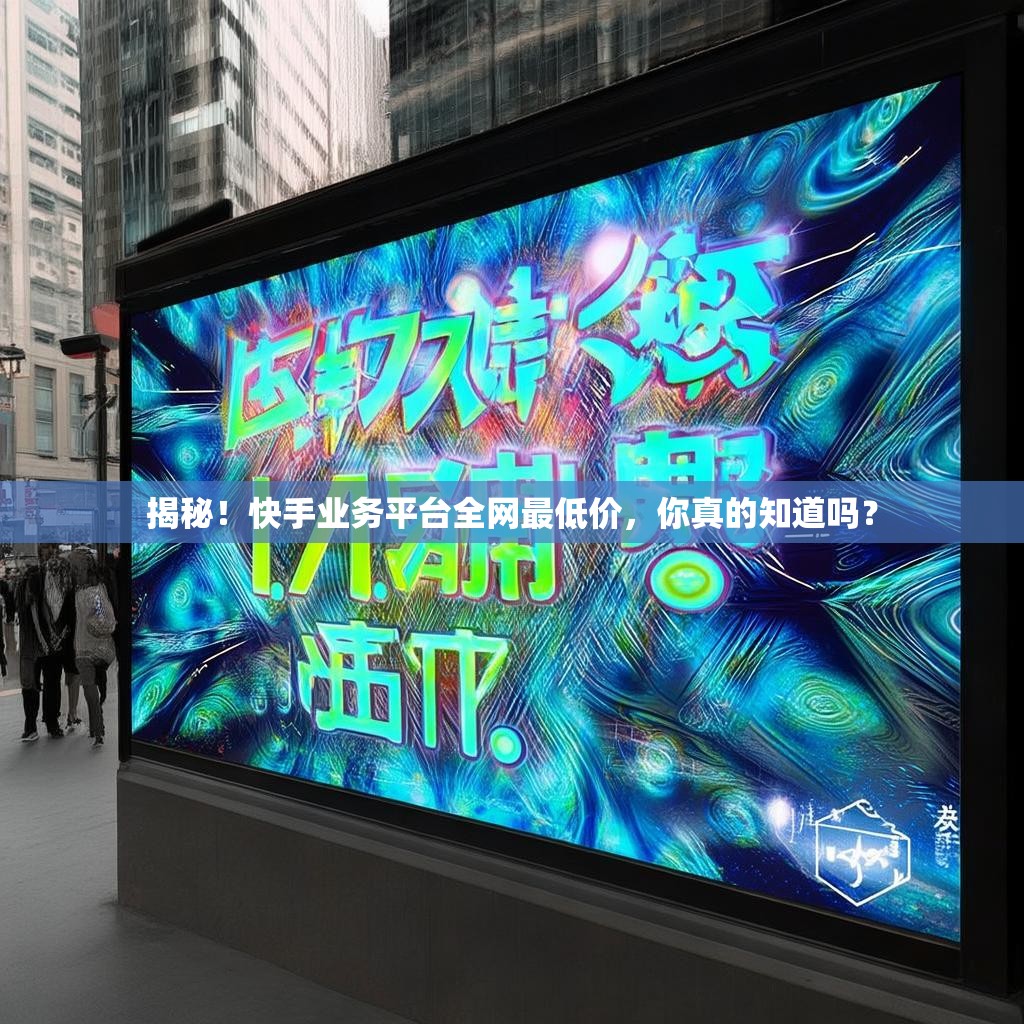 揭秘！快手业务平台全网最低价，你真的知道吗？