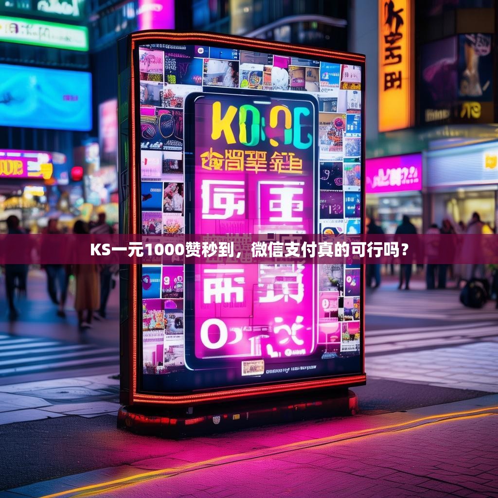 KS一元1000赞秒到，微信支付真的可行吗？