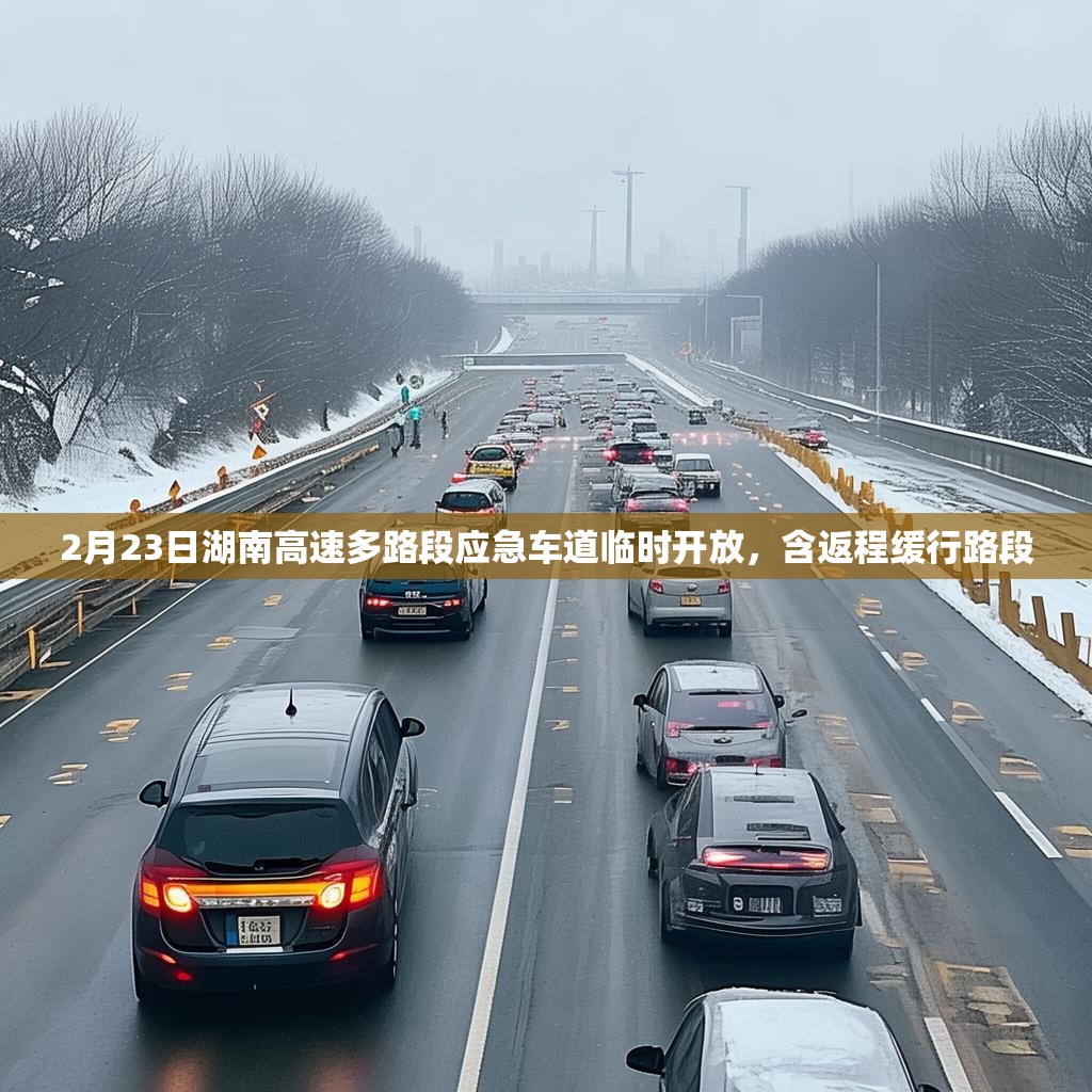 2月23日湖南高速多路段应急车道临时开放，含返程缓行路段