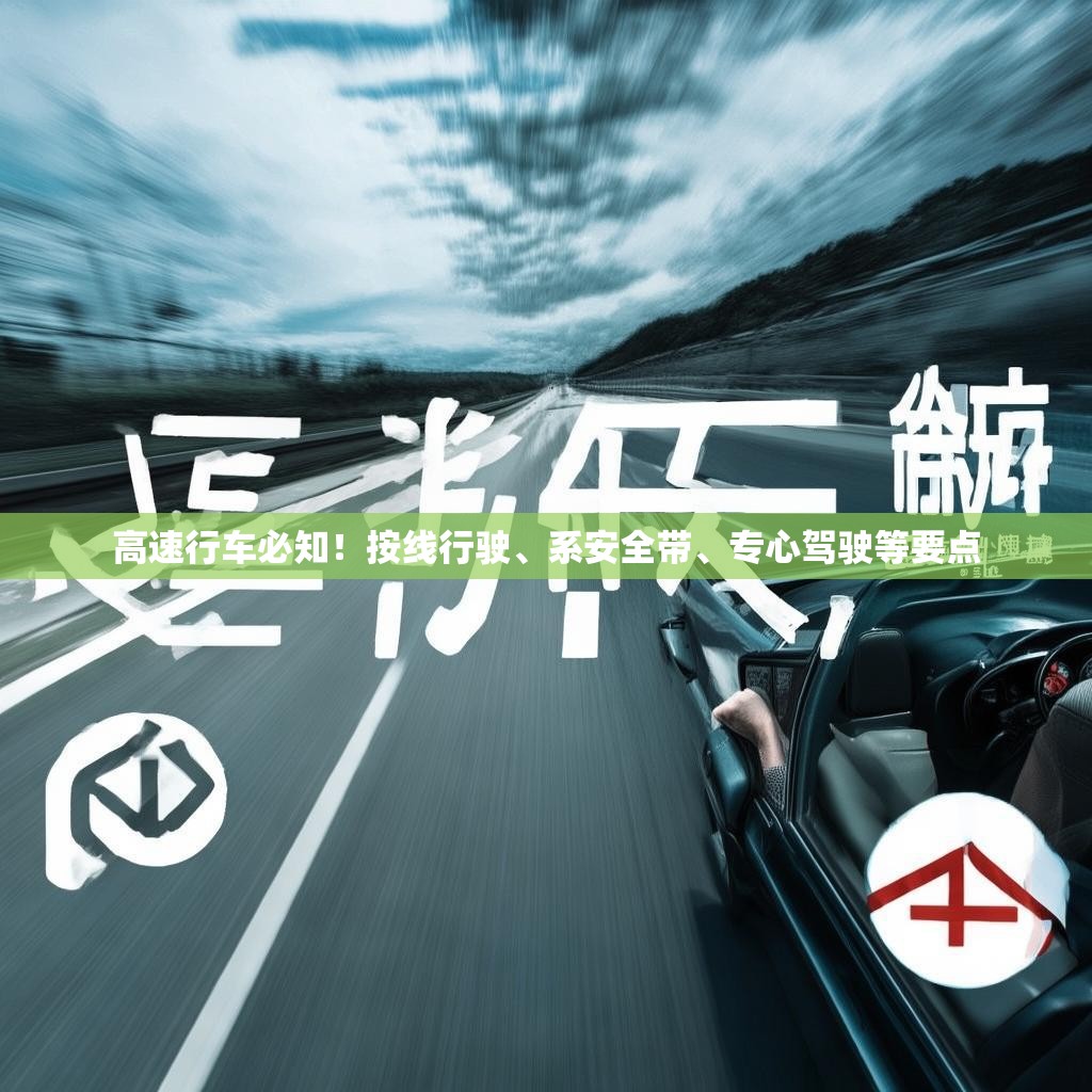 高速行车必知！按线行驶、系安全带、专心驾驶等要点
