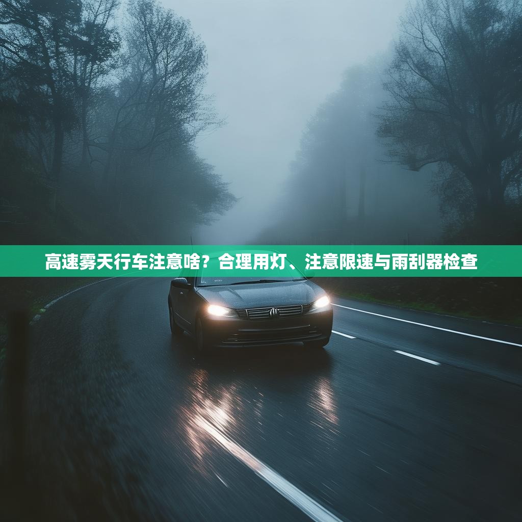 高速雾天行车注意啥？合理用灯、注意限速与雨刮器检查