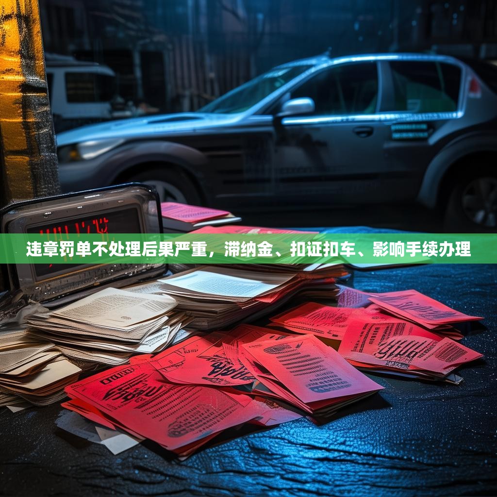 违章罚单不处理后果严重，滞纳金、扣证扣车、影响手续办理