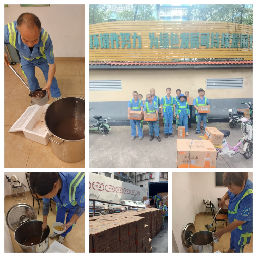 员村街道总工会发放‘两热’防控物资，关怀一线职工