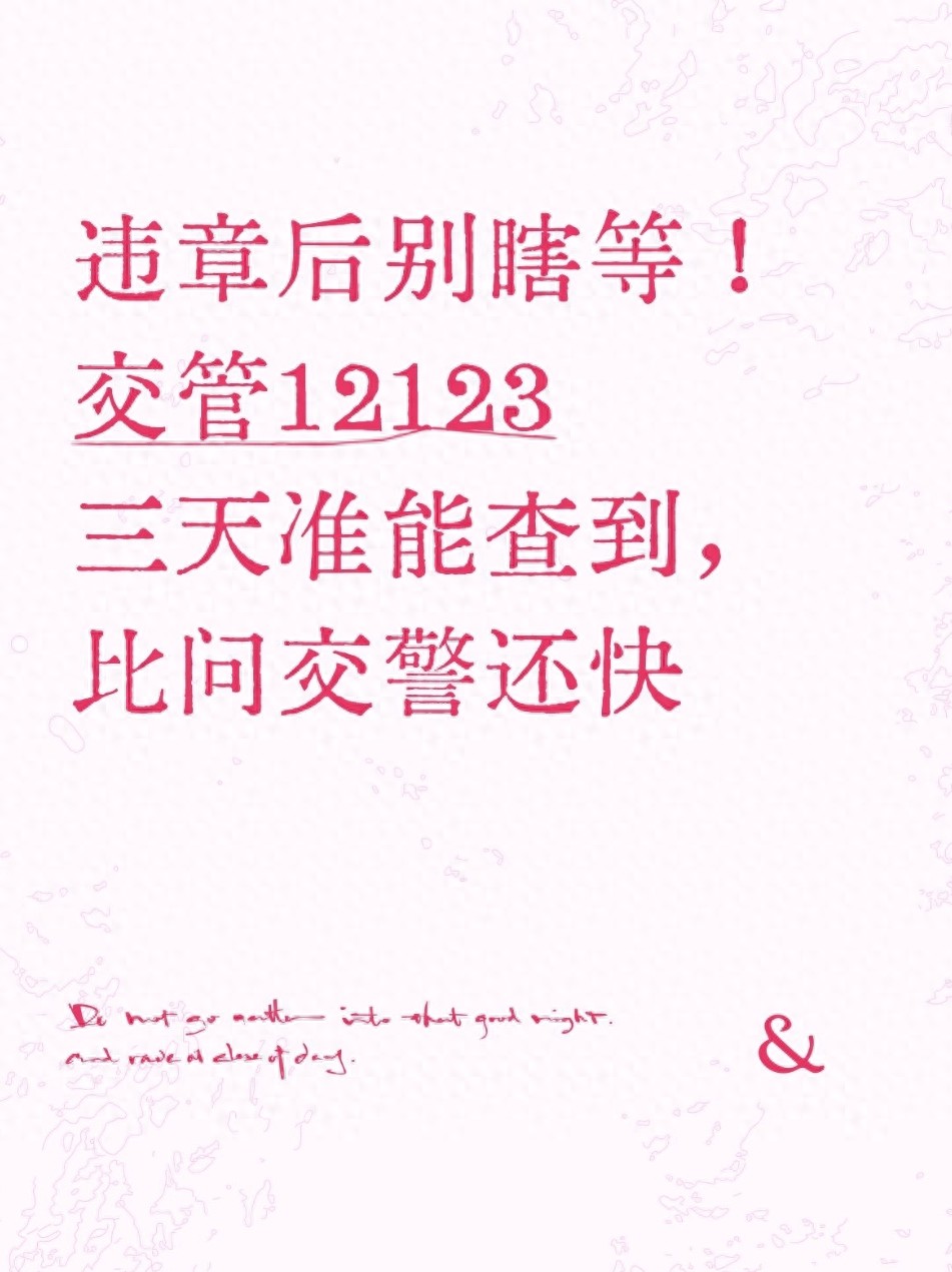 开车违章别慌！三步教你快速查到违章证据及结果